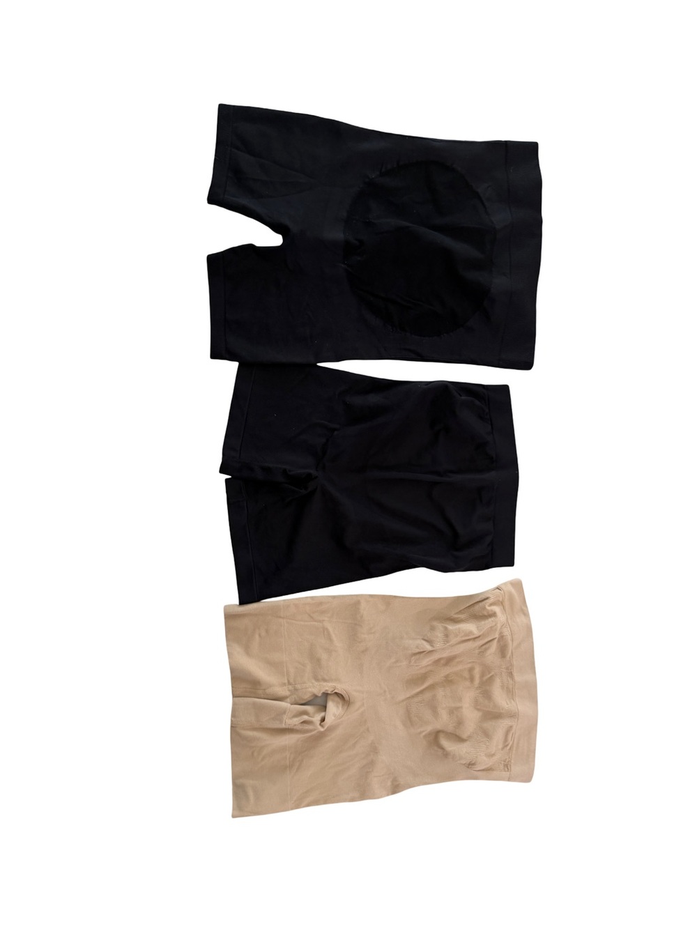 Maternity Seamless Shapewear Shorts Set - Black & Nude